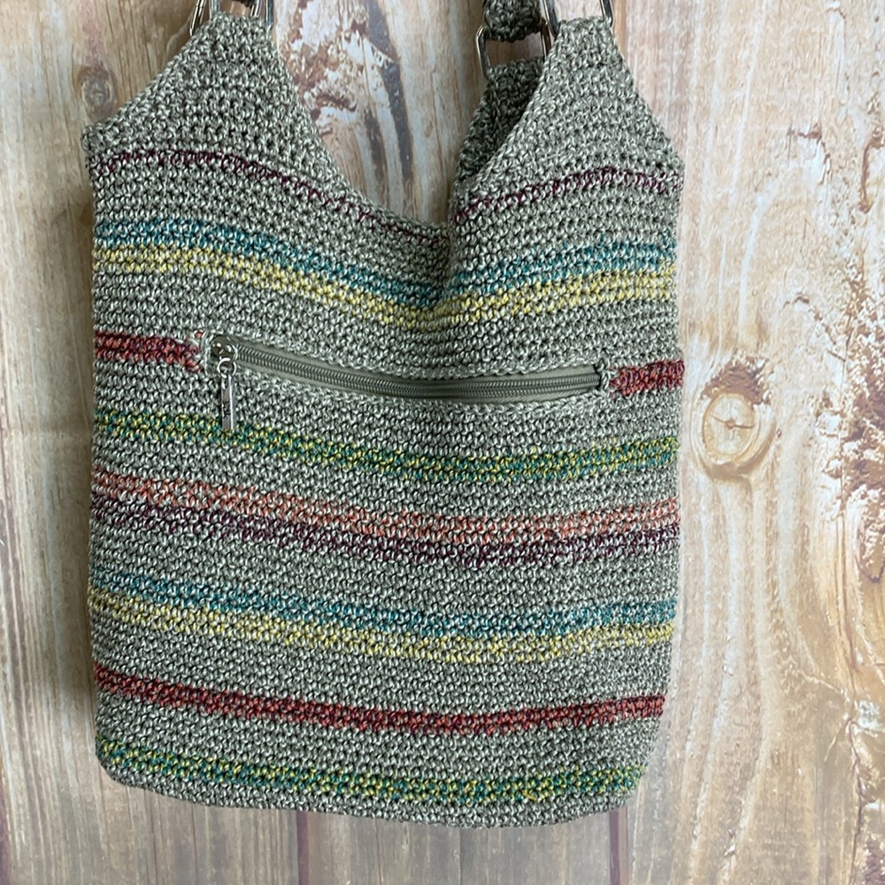 💵The SAK Belle Striped Crochet Hobo Bag - Picture 3 of 10